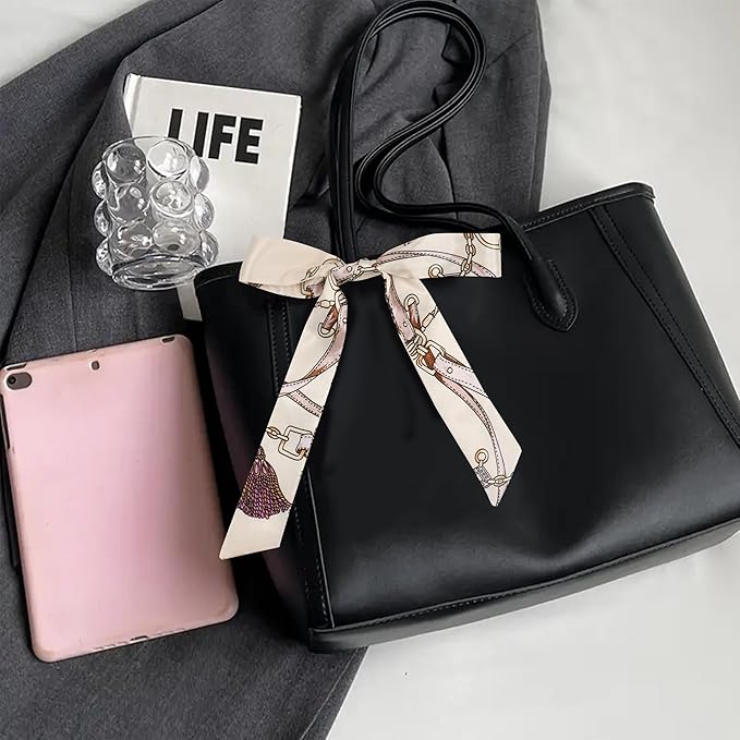 Purse Scarf for Women, Multifunctional Skinny Scarf for Bags Hair Neck Fashion Accessories