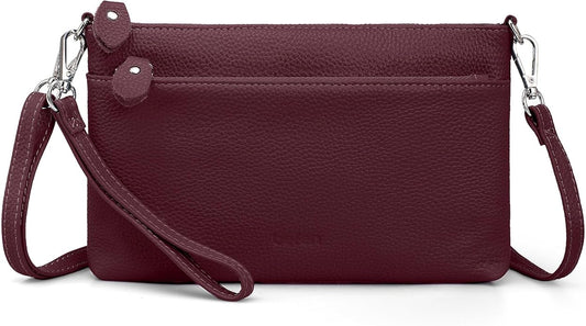 befen Genuine Leather Wristlet Clutch Wallet Purses with RFID Blocking, Small Crossbody Bags Shoulder Handbag for Women