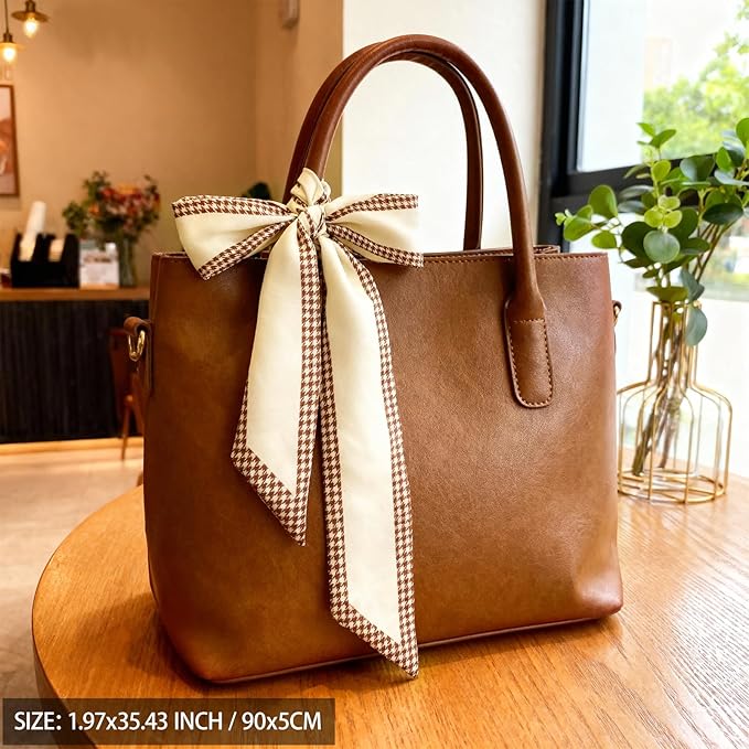 Purse Scarf for Women, Multifunctional Skinny Scarf for Bags Hair Neck Fashion Accessories