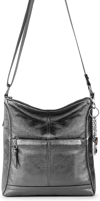 The Sak Lucia Crossbody Bag in Leather, Convertible Purse with Adjustable Strap