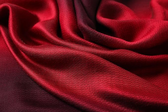 WINCESS.YU Women Gradient Scarf Long Shawls and Wraps Fashion Plain Pashmina Formal Scarf