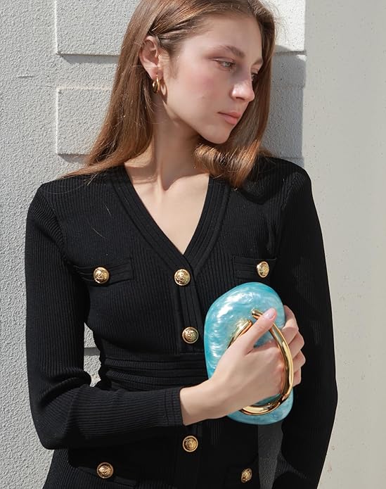 Clutch Purses for Women Evening Handbags for Wedding Party Crossbody Shoulder Bag Trendy