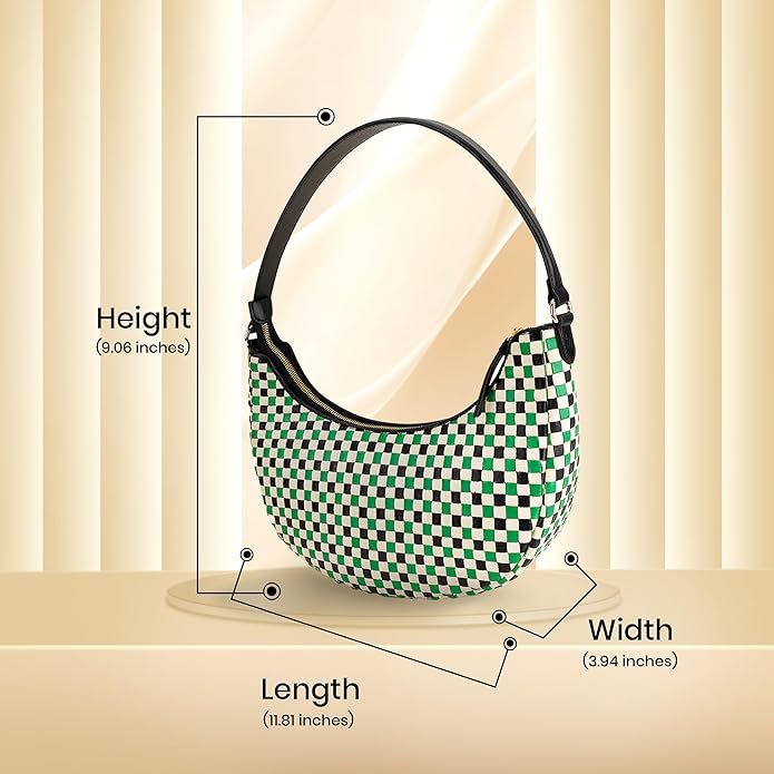 Handmade Woven Genuine Leather Bag, Premium Quality, Crossbody Purse & Hobo Handbag, Diagonal Pattern, 11.81x3.94x9.06 Inches