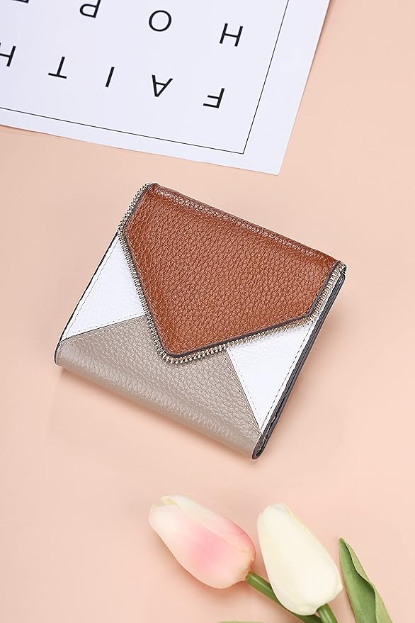 Lavemi Ultra Thin Small Compact Leather Womens Girls Wallets RFID Blocking Credit Card Holder for Women