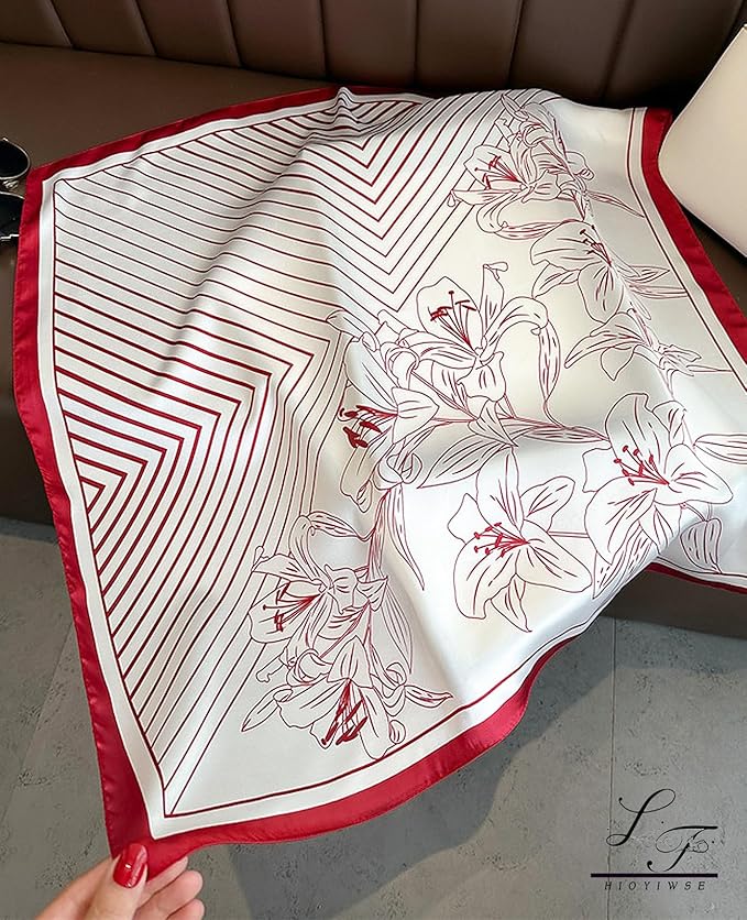 Satin Bandanas Head Scarf For Women Hair Scarves Accessories Lightweight Fashion Wrap Neck Silk Sleeping Headscarf