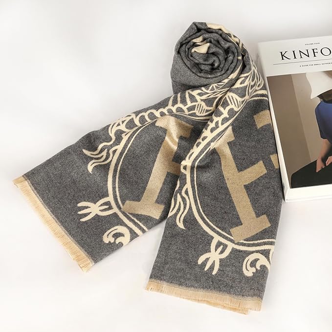 EXTREE Scarfs for Women Pashmina Silky Shawl Wrap for Evening Dressing Blanket Open Front Poncho Cape