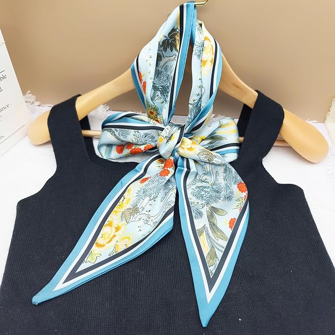 Hair Scarf for Women Silky Satin Headscarf Neck Scarves for Handbag Accessory