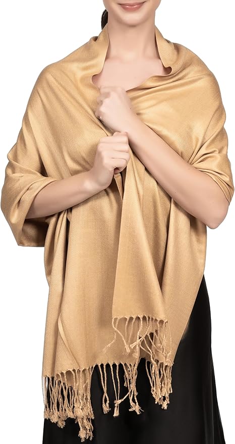 Achillea Soft Silky Pashmina Scarf for Women – Shawl Wrap for Evening Dresses, Bridesmaids, Weddings & Everyday Wear