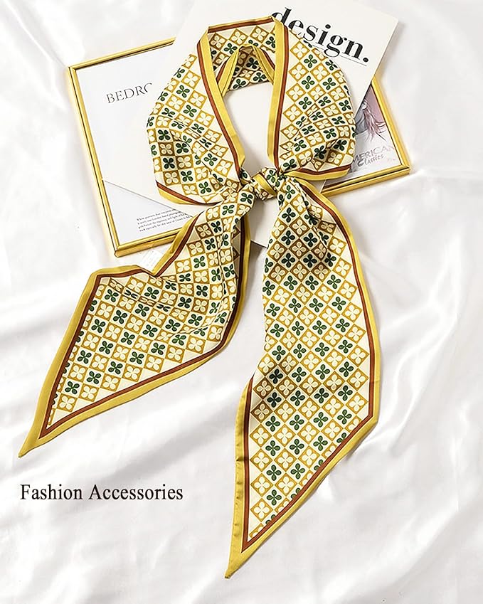 Purse Scarf For Handbags Head Scarves For Women's Hair Bags Scarfs Long Skinny Scarves Fashion Silky