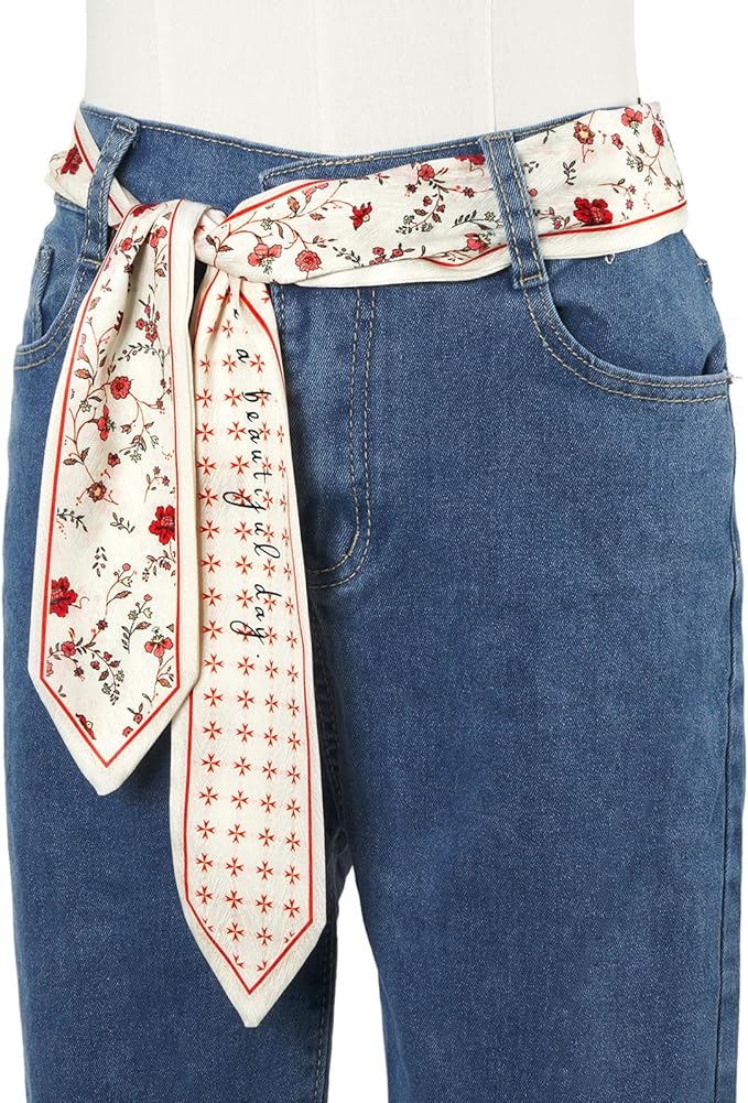 1 Pack Purse Scarf Handbags Skinny Twill Hair Scarves Narrow Neck Scarf Band Women Fashion Accessories Bag Charms