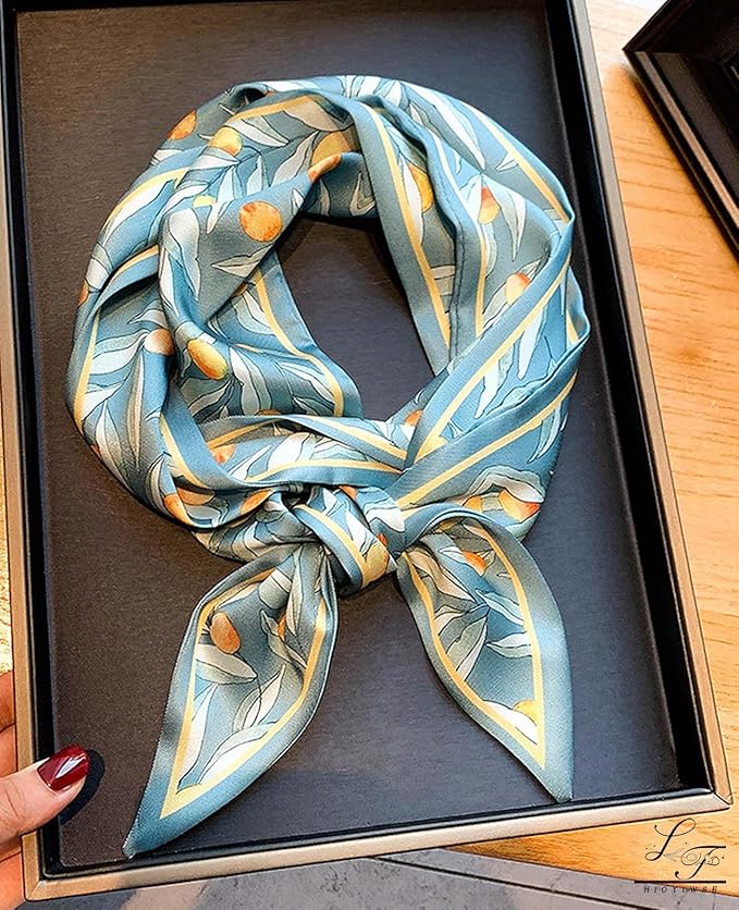 Head Scarf Hair Neck Scarves For Women Purse Bag Scarfs For Handbags Silky Long Thin Satin Headscarf Fashion