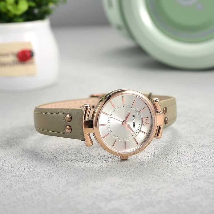 Women's Leather Strap Watch, Womens Watch Wristwatch for Women