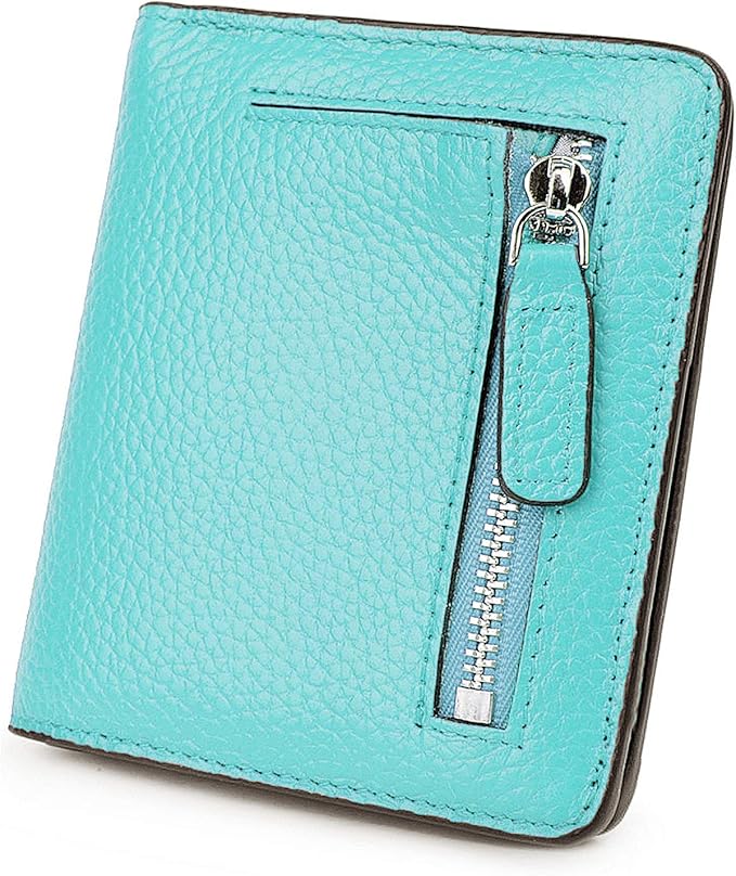 AINIMOER Small Leather Wallet for Women, Ladies Credit Card Holder RFID Blocking Women's Mini Bifold Pocket Purse