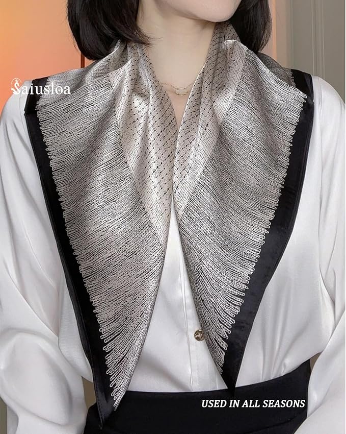 Neck Scarf For Womens Silky Head Scarves Hair Bandanas Square Scarf Fashion Accessories lightweight