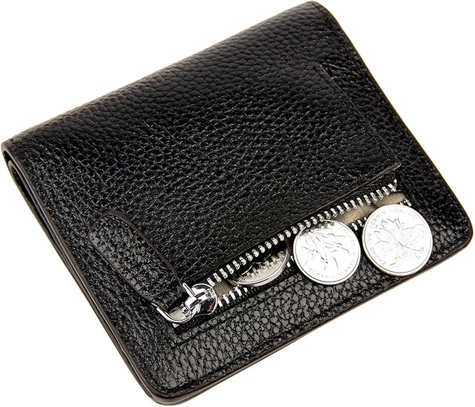 AINIMOER Small Leather Wallet for Women, Ladies Credit Card Holder RFID Blocking Women's Mini Bifold Pocket Purse