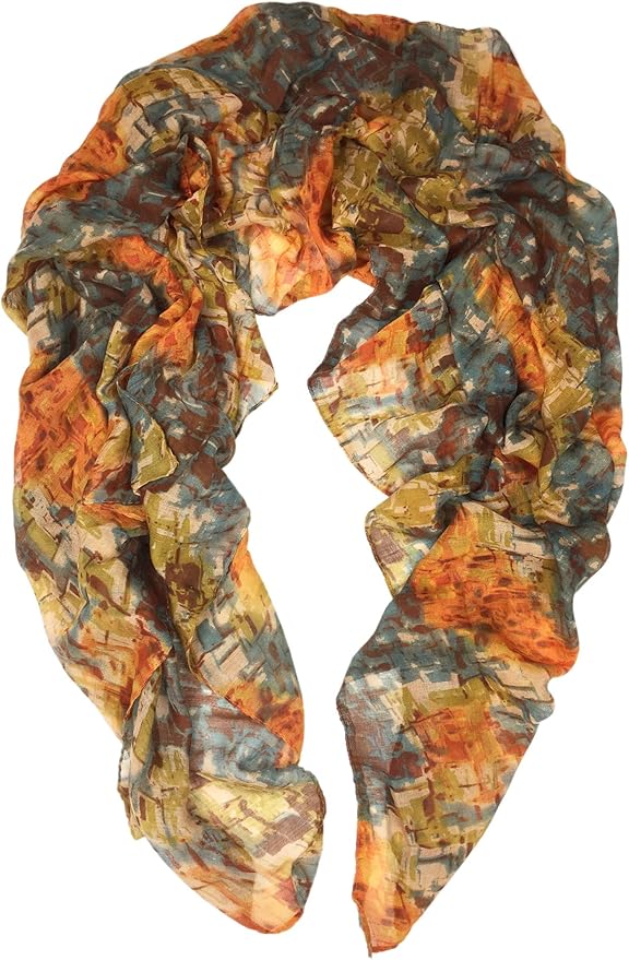 YOUR SMILE Ladies/Women's Lightweight Floral Print/Solid Color mixture Shawl Scarf For Spring Summer season