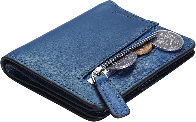 AINIMOER Small Leather Wallet for Women, Ladies Credit Card Holder RFID Blocking Women's Mini Bifold Pocket Purse