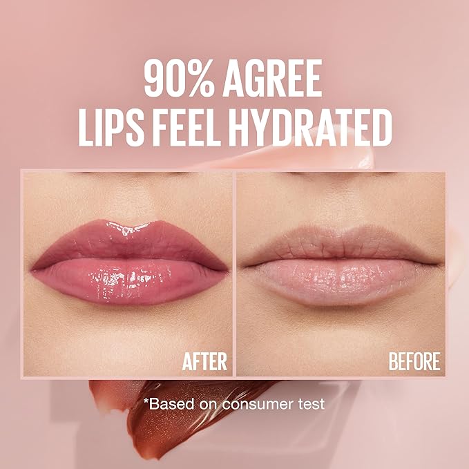 Maybelline Lifter Gloss, Hydrating Lip Gloss with Hyaluronic Acid, High Shine for Plumper Looking Lips, Petal, Warm Pink Neutral, 0.18 Ounce