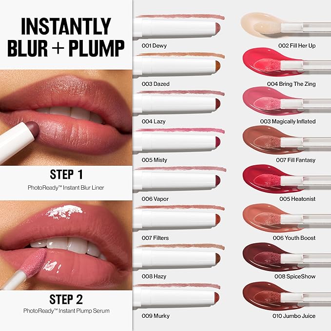 REVLON PhotoReady Blur Liner, Soft Matte Lip Makeup to Overline for Instant Natural, Fuller-Looking Lips, 001 Dewy, 0.05 oz