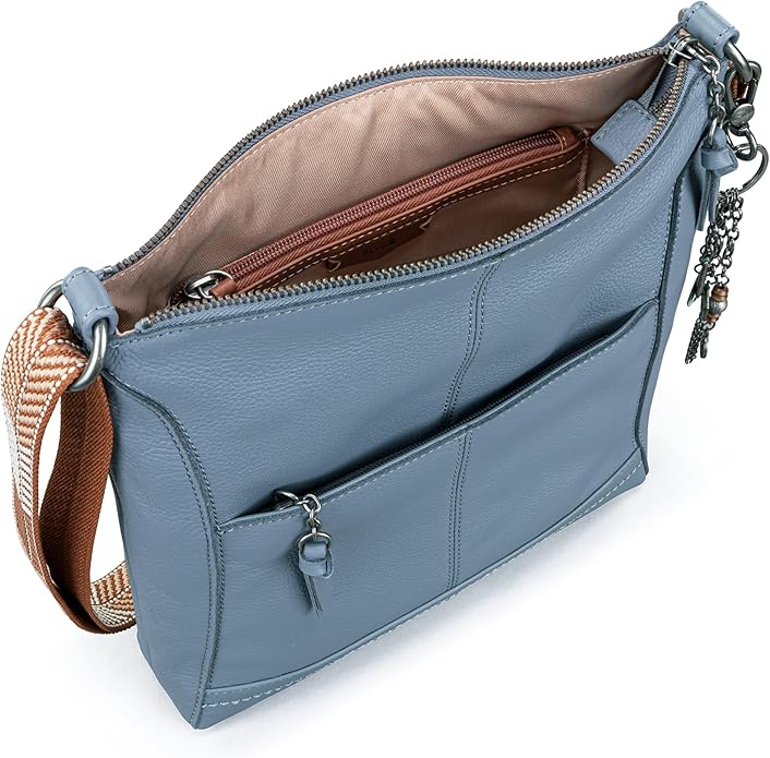 The Sak Lucia Crossbody Bag in Leather, Convertible Purse with Adjustable Strap