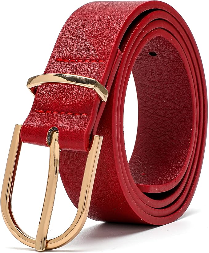 Earnda Women's Faux Leather Chic Belt for Ladies Jeans