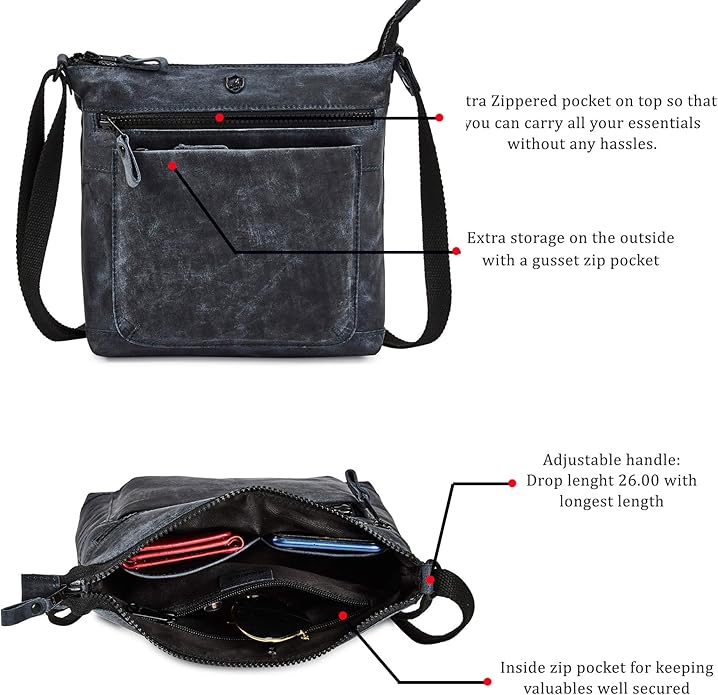 Real Leather Purse for Women Crossbody Bag Travel Shoulder Handbag Small Vintage Pocketbook | Real Leather, Travel, Shoulder, Small, Vintage