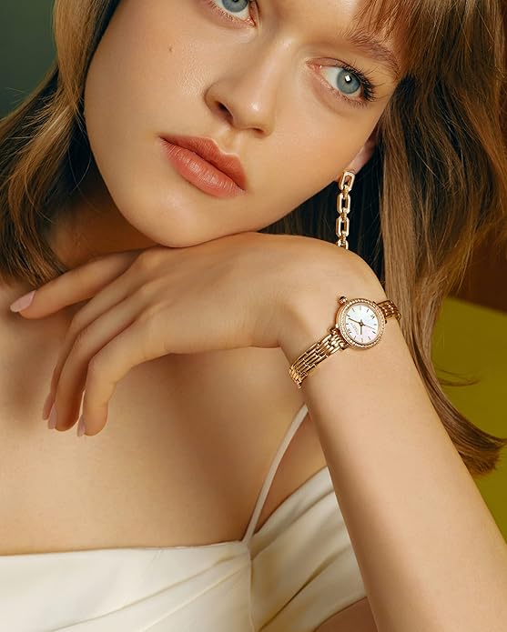 Lola Rose Dainty Watch for Women: Rose Gloden Watch, Genuine Stainless Steel Strap, Wrapped by Stylish Gift Box - Vintage Present for Small Wrists