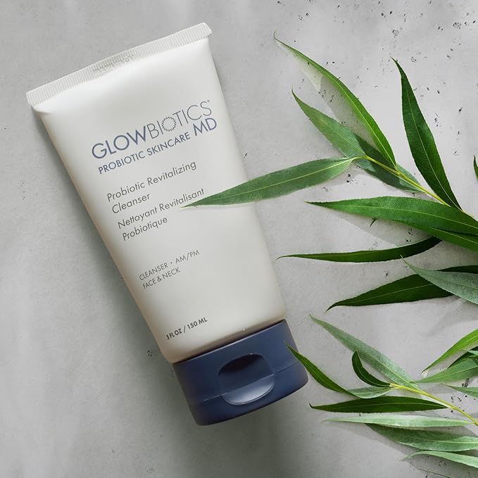 Glowbiotics Probiotic Revitalizing Cleanser - Anti-Aging Face Wash with Peptides - 5 oz - Hydrating Gel for Hormonal, Dry & Mature Skin