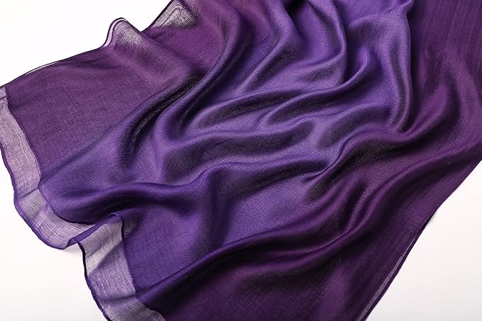 WINCESS.YU Women Gradient Scarf Long Shawls and Wraps Fashion Plain Pashmina Formal Scarf
