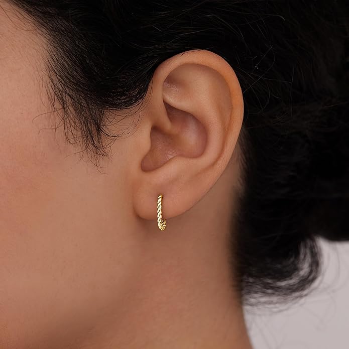 Gold Plated Statement Chunky Dangle Stud Earrings for Women, Gold Plated Hoop Knot Claw Earrings Tarnish Free Jewelry for Women Gifts
