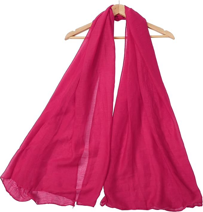 woogwin Women's Cotton Scarves Lady Light Soft Fashion Solid Scarf Wrap Shawl