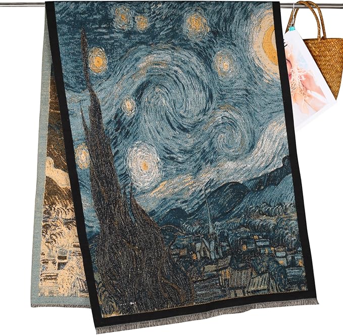EXTREE Scarfs for Women Pashmina Silky Shawl Wrap for Evening Dressing Blanket Open Front Poncho Cape