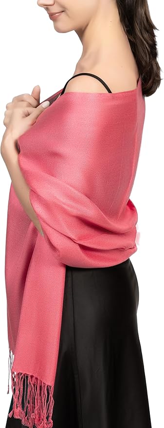 Achillea Soft Silky Pashmina Scarf for Women – Shawl Wrap for Evening Dresses, Bridesmaids, Weddings & Everyday Wear