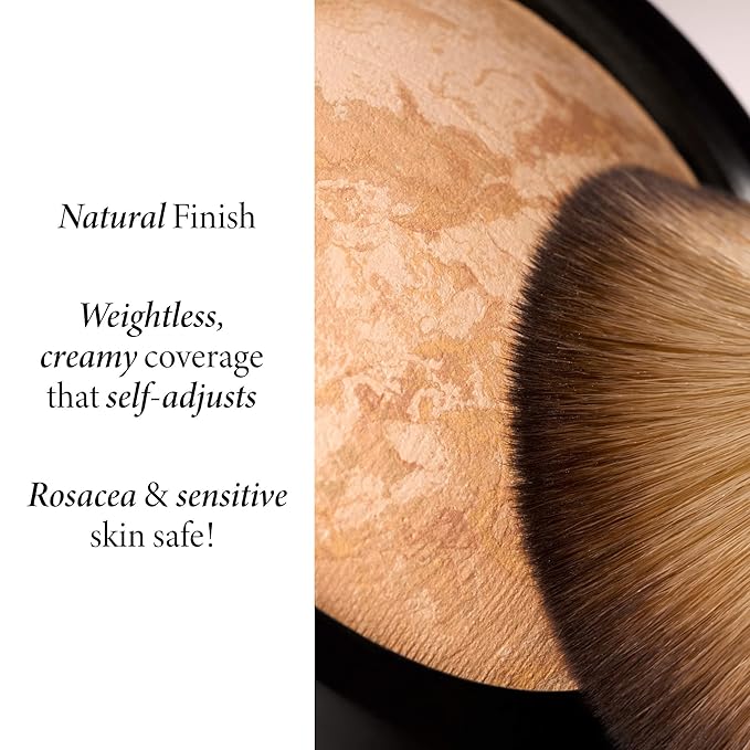 LAURA GELLER NEW YORK Award-Winning Baked Balance-n-Brighten To Go Travel Size Color Correcting Powder Foundation - Light - Buildable Light to Medium Coverage - Demi-Matte Natural