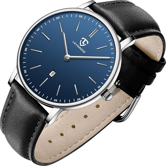 BEN NEVIS Watch, Mens Watch, Minimalist Fashion Simple Wrist Watch Analog Date with Leather Strap