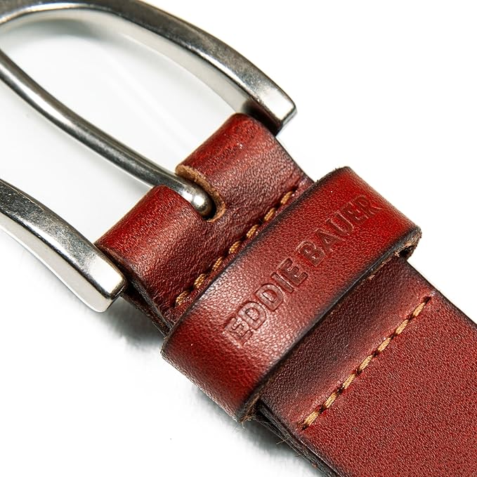 Eddie Bauer Women's Casual Leather Belts with Durable Metal Buckle