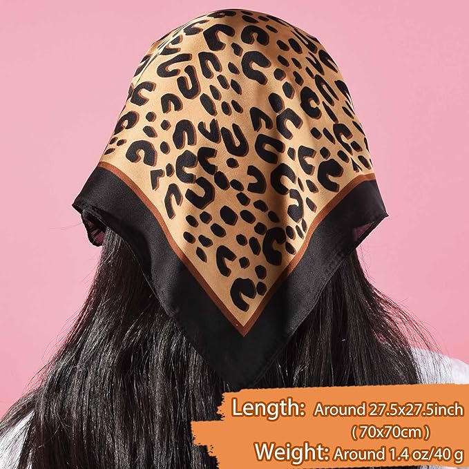 Dailyacc Hair Bandanas Scarf For Women Lightweight Fashion Neck Silk Satin Head Scarves For Sleeping Handbags Scarf