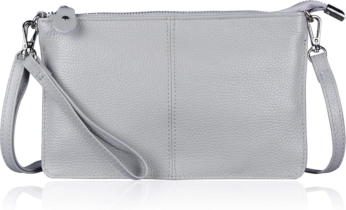 befen Genuine Leather Wristlet Clutch Wallet Purses Small Crossbody Bags for Women with RFID Blocking Card Slots