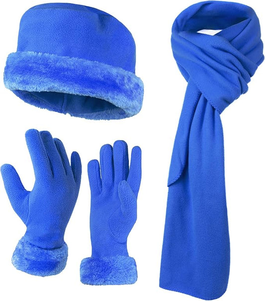 boxed-gifts Women's Warm Fleece Winter - Women's Hat and Glove Set + Hats Gloves Scarves for Women