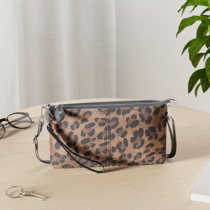 befen Genuine Leather Wristlet Clutch Wallet Purses Small Crossbody Bags for Women with RFID Blocking Card Slots
