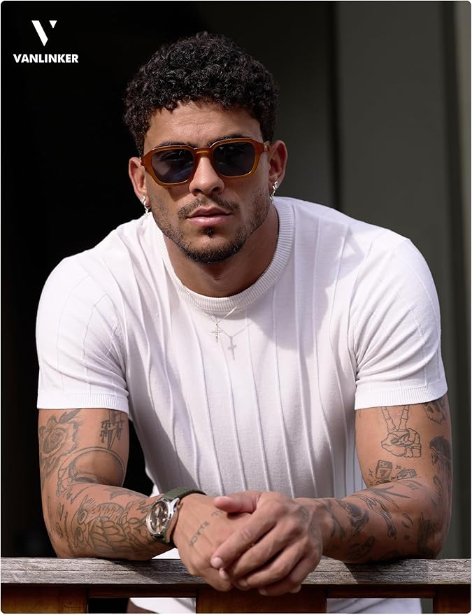 VANLINKER Retro Vintage Polarized Trendy Small Square Sunglasses for Women Men 2025 Fashion Shades VL9858