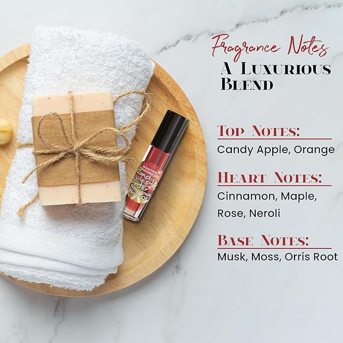Candy Apples In Winter Perfume Fragrance Body Oil, Candy Apple and Orange, Long Lasting, Travel Size