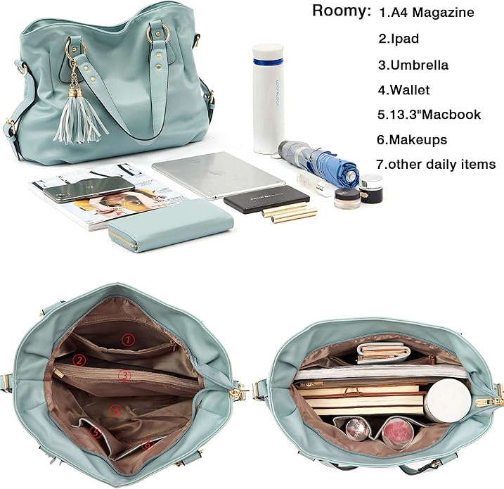 Women Large Crossbody Bags Ladies Satchel Shoulder Handbags Purse and Wallet Set for Women Totes Hobo Purses