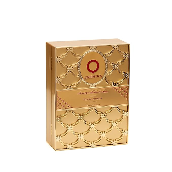 Orientica Luxury Exclusive Royal Amber Extrait de Parfum – Fruity, Gourmand, Amber, Woody, Vanilla, Bergamot, Melon, Pineapple, Musk - Arabic Perfume for Men & Women – 2.7oz / 80ml