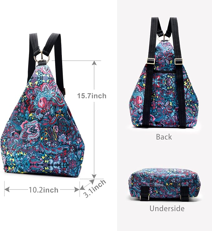 Black Butterfly Premium Backpack for Women, Bohemia Style Fashion Casual Daypack Backpack, Small Backpack Purse (03-blue)