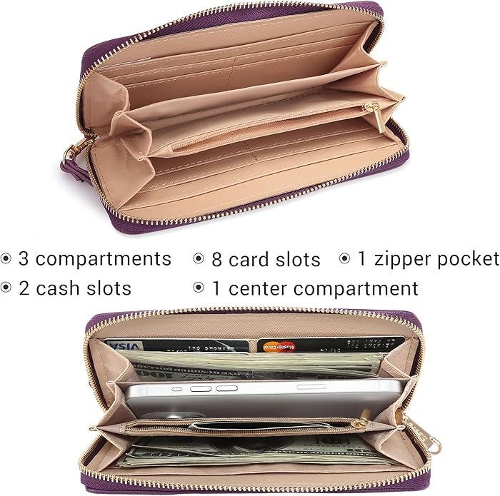 Dasein Handbags Purses Set for Women Top Handle Satchel Shoulder Bags Large Work Tote Bag with Matching Wallet