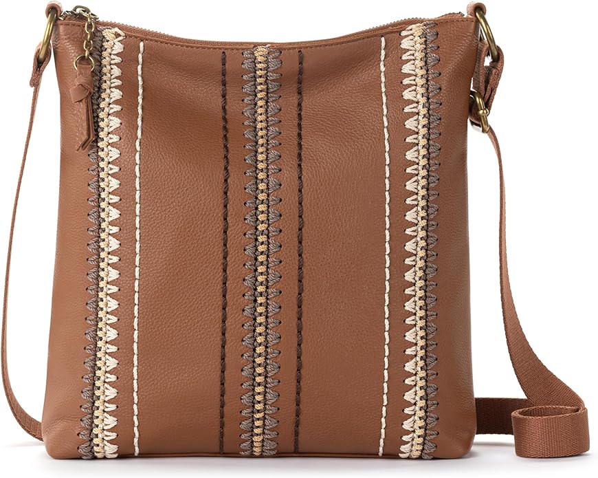 The Sak Lucia Crossbody Bag in Leather, Convertible Purse with Adjustable Strap