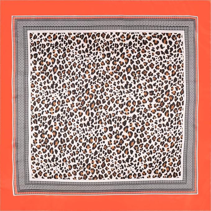 YOUR SMILE Silk Like Scarf Women's Fashion Pattern Large Square Satin Headscarf Headdress