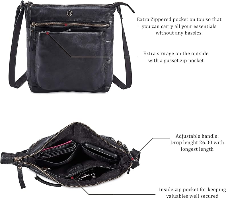 Real Leather Purse for Women Crossbody Bag Travel Shoulder Handbag Small Vintage Pocketbook | Real Leather, Travel, Shoulder, Small, Vintage