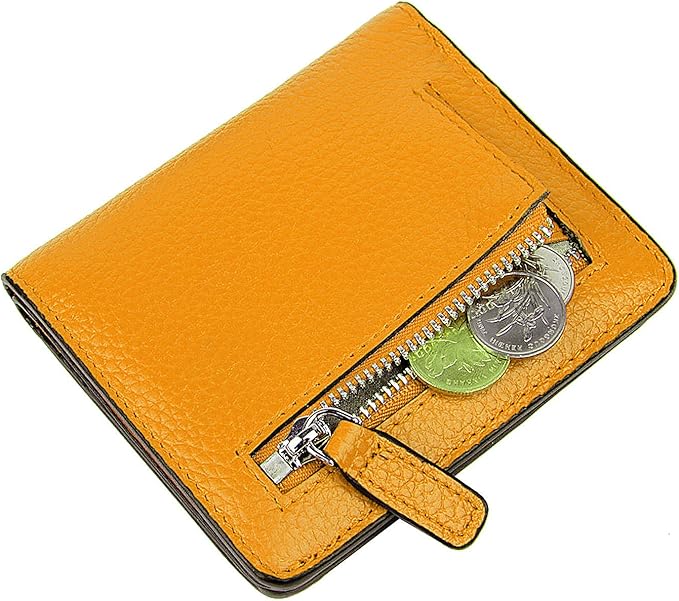 AINIMOER Small Leather Wallet for Women, Ladies Credit Card Holder RFID Blocking Women's Mini Bifold Pocket Purse